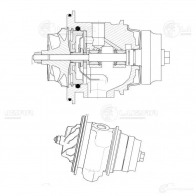 Картридж турбокомпрессора для а/м Boxer III /Citroen Jumper III (06-)/Ford Transit (06-) 2.2D/2.4D (тип TD03) LUZAR 1425585723 lat5006 JEPK TC - Изображение 3