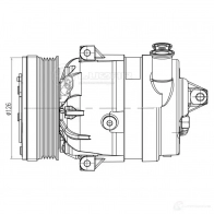 Компрессор кондиционера для автомобилей Chevrolet Aveo (06-) 1.4i (5PK)