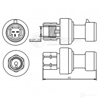 Датчик давления хладагента Opel Astra H (04-)/Chevrolet Cruze (09-)