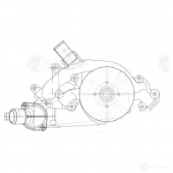 Насос водяной для автомобилей Cadillac Escalade/Chevrolet Tahoe (07-) 5.3i/6.2i LUZAR 1440019113 D 0TAJZS lwp0540 - Изображение 4