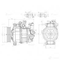 Компрессор кондиционера для автомобилей BMW 3 (F30) (11-)/1 (F20) (11-) LUZAR 1440019228 X79 CSXI lcac2630 - Изображение 3