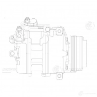 Компрессор кондиционера для автомобилей X3 (E83) (04-)/3 (E46) (98-) LUZAR 1440019233 M3HM 5 lcac2683 - Изображение 3