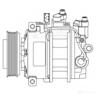 Компрессор кондиционера для автомобилей Touareg (02-)/Audi (06-) 3.0 TDI LUZAR 5 SQ2LY 4680295058892 1424502534 lcac1855 - Изображение 3