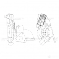 Турбокомпрессор для а/м Ford Transit (06-) 2.4D (тип GT2052V) LUZAR 1440019520 IY4E W lat1007 - Изображение 4