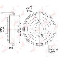 Тормозной барабан LYNXAUTO 1268627173 BM-1069 E9V SK - Изображение 3