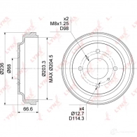 Тормозной барабан LYNXAUTO BM-1114 F HTU1N1 1268627411 - Изображение 3
