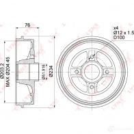 Тормозной барабан LYNXAUTO BM-1003 1268626623 ZHQ JUK - Изображение 2
