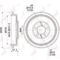 Тормозной барабан LYNXAUTO 1268627683 BM-1156 X1 UBSLP - Изображение 3