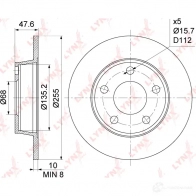 Тормозной диск LYNXAUTO 1268630049 EC J0GT3 BN-1197 - Изображение 3