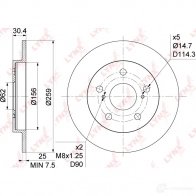 Тормозной диск LYNXAUTO 1268629691 G 001S BN-1146 - Изображение 3
