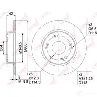Тормозной диск LYNXAUTO 1268628407 BN-1029 YS5 8PW - Изображение 3