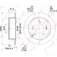 Тормозной диск LYNXAUTO BN-1573 XW MTY 1268632819 - Изображение 3