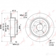Тормозной диск LYNXAUTO S 84S7Y BN-1126 1268629525 - Изображение 3