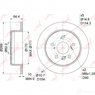 Тормозной диск LYNXAUTO J HXAEK8 1268629653 BN-1139 - Изображение 3