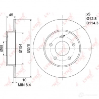 Тормозной диск LYNXAUTO 1268629255 BN-1101 WHP VWZ - Изображение 3