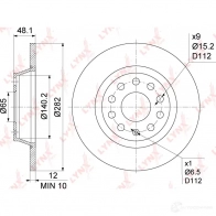 Тормозной диск LYNXAUTO 1268630051 IDC B96 BN-1198 - Изображение 3