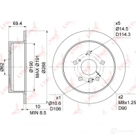 Тормозной диск LYNXAUTO 9 TQUUJ 1268629673 BN-1143 - Изображение 3