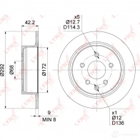 Тормозной диск LYNXAUTO 1268634255 BN-1793 IQL5W AT - Изображение 3