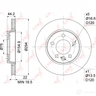 Тормозной диск LYNXAUTO BN-1211 1268630173 L 2P8H - Изображение 3