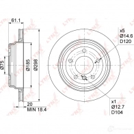 Тормозной диск LYNXAUTO 1268627933 L L6KY57 BN-1010 - Изображение 3