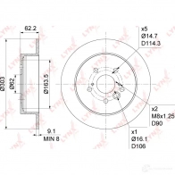 Тормозной диск LYNXAUTO L38 STF BN-1138 1268629649 - Изображение 3