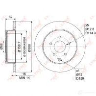 Тормозной диск LYNXAUTO 1268629395 BN-1116 8CSV BJX - Изображение 3