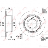 Тормозной диск LYNXAUTO BN-1085 1268629143 5LGJ 3 - Изображение 3