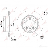 Тормозной диск LYNXAUTO BN-1012 D UVCATU 1268627947 - Изображение 3