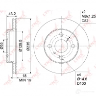 Тормозной диск LYNXAUTO 4 ACOU BN-1153 1268629759 - Изображение 3