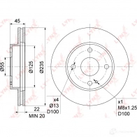 Тормозной диск LYNXAUTO H8 667 1268628859 BN-1067 - Изображение 3
