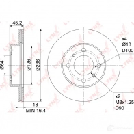 Тормозной диск LYNXAUTO 1268629149 8Q4B 34Y BN-1087 - Изображение 3