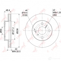 Тормозной диск LYNXAUTO CYS9E M BN-1180 1268629961 - Изображение 3