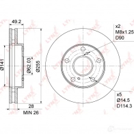 Тормозной диск LYNXAUTO BN-1150 1268629719 X3 GBK6 - Изображение 3