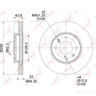Тормозной диск LYNXAUTO 1268631725 BN-1431 6WY OY - Изображение 3