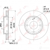 Тормозной диск LYNXAUTO BN-1094 1268629215 53XF TO2 - Изображение 3
