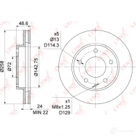 Тормозной диск LYNXAUTO BN-1068 F0ZOUE L 1268628889 - Изображение 3