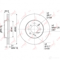 Тормозной диск LYNXAUTO 1268628467 A 2SGSTM BN-1034 - Изображение 3