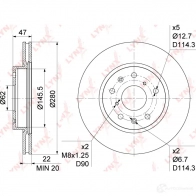 Тормозной диск LYNXAUTO BN-1134 8NME I 1268629623 - Изображение 3