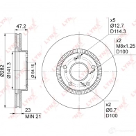 Тормозной диск LYNXAUTO 1268628441 BN-1033 5T5 CA - Изображение 3