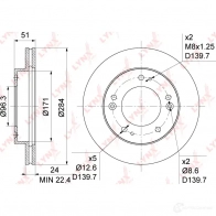 Тормозной диск LYNXAUTO BN-1059 1268628761 XFJ879 D - Изображение 3