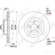 Тормозной диск LYNXAUTO 1268629561 DE FX9T BN-1128 - Изображение 3