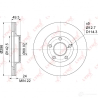 Тормозной диск LYNXAUTO DITH P 1268629265 BN-1103 - Изображение 3