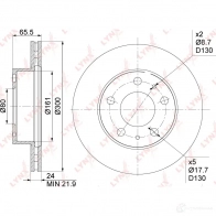 Тормозной диск LYNXAUTO 1268627993 TT 41G BN-1016 - Изображение 3