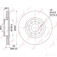 Тормозной диск LYNXAUTO 1268628931 BN-1069 URNX2 R - Изображение 3
