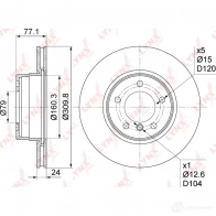 Тормозной диск LYNXAUTO LKZZ 0 BN-1003 1268627885 - Изображение 3