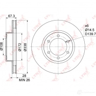 Тормозной диск LYNXAUTO LVF6 E BN-1158 1268629803 - Изображение 3