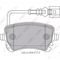 Тормозные колодки дисковые, комплект LYNXAUTO BD-8033 8C KBC9L 3639527 - Изображение 2