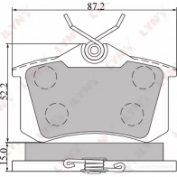 Тормозные колодки дисковые, комплект LYNXAUTO 4905601012604 BD-8002 3639497 T5 C5J - Изображение 2