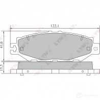 Тормозные колодки дисковые, комплект LYNXAUTO 3639441 BD-7570 OD21 Y - Изображение 2