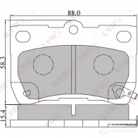Тормозные колодки дисковые, комплект LYNXAUTO 3639416 4905601012369 BD-7544 I45 XC4 - Изображение 2